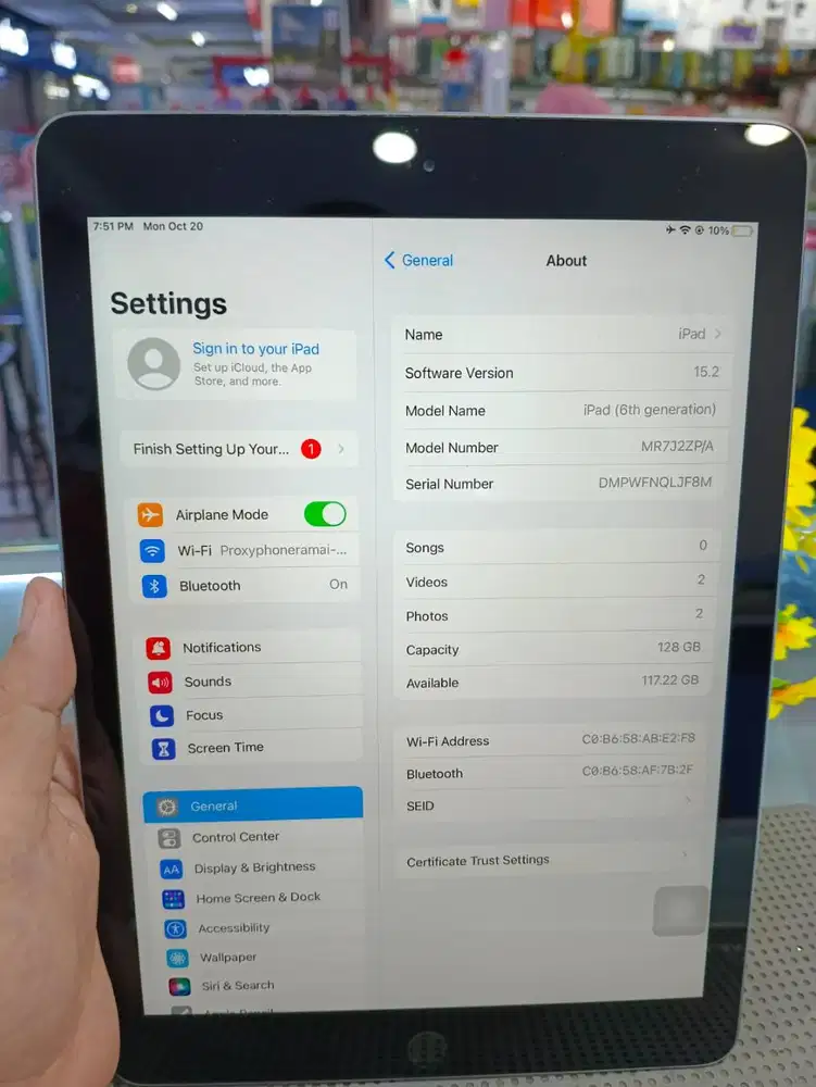 IPAD 6 128GB SECOND INTER