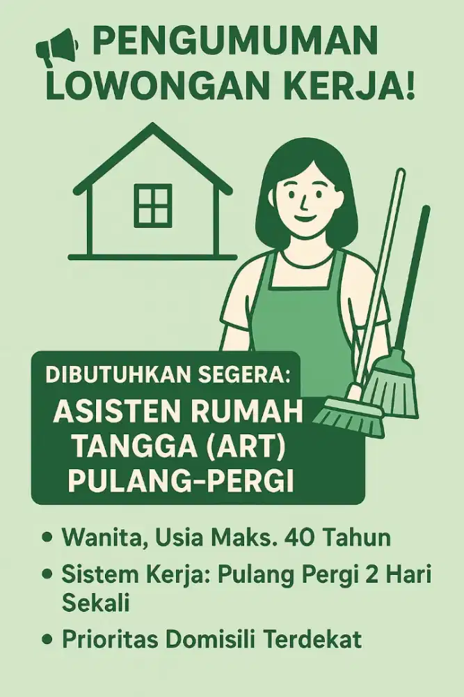 ASISTEN RUMAH TANGGA (ART) PULANG PERGI (PP)