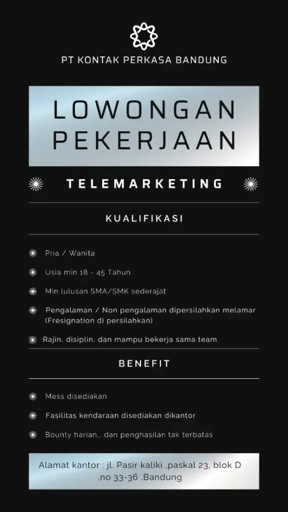 LOWONGAN PEKERJAAN