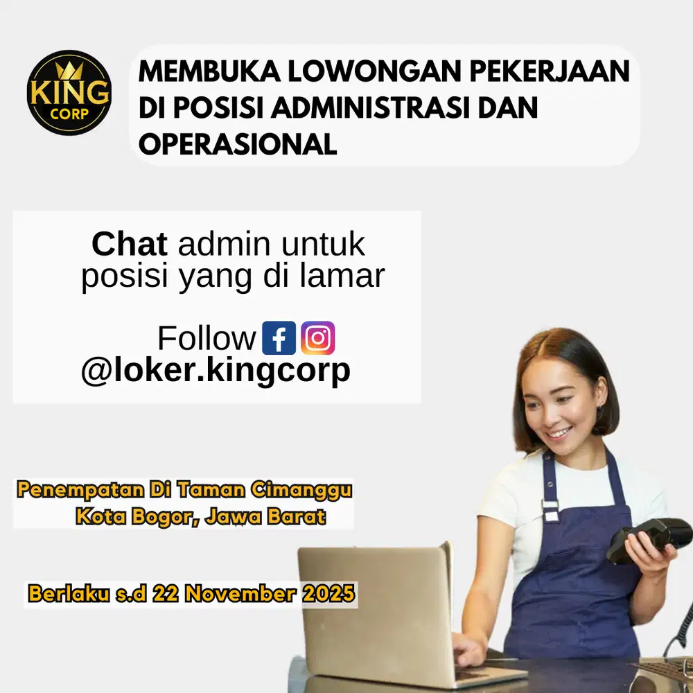 King Corp Membuka Lowongan Pekerjaan