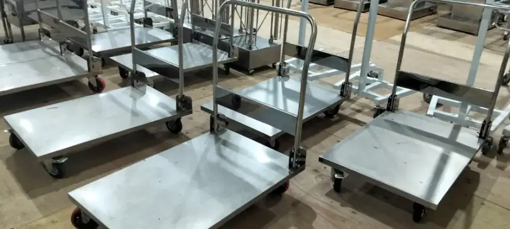 Trolly barang stainless