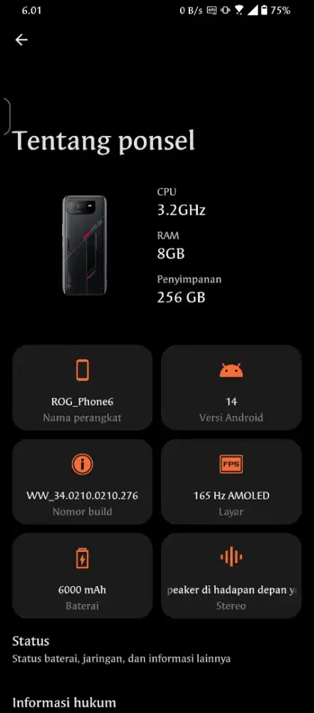 ASUS ROG 6 FULLSET
