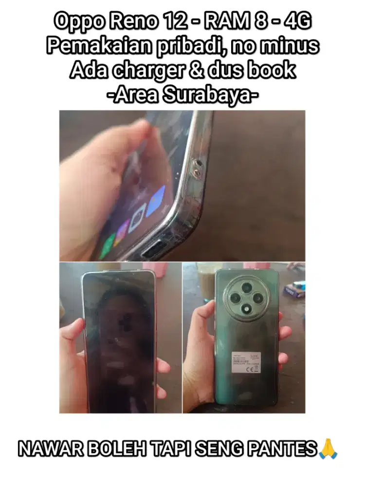Oppo Reno 12 ram 8