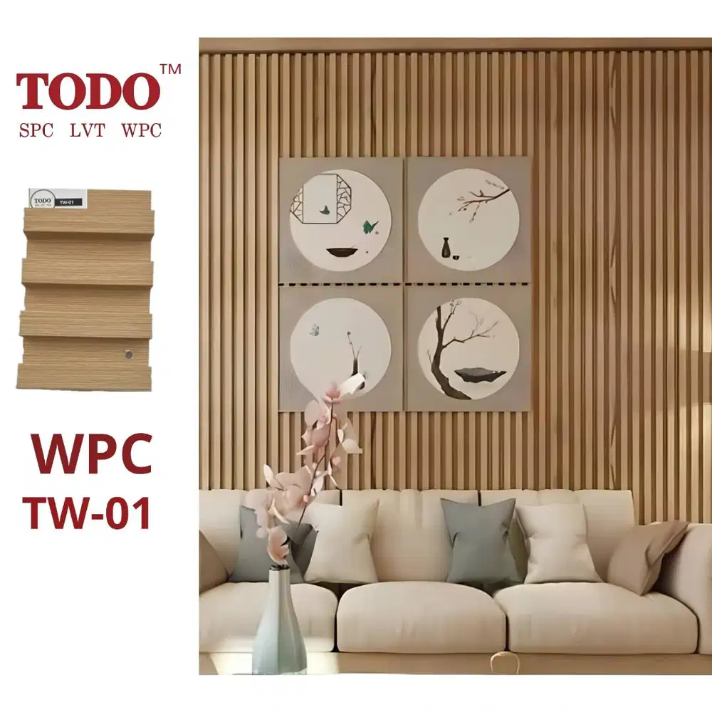 TODO Wall Panel Tinggi 290cm Motif Kayu Modern untuk Indoor Lebar 16,5