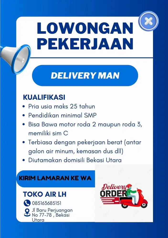 DELIVERY MAN/KURIR TOKO