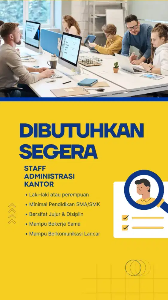LOWONGAN STAFF ADMIN