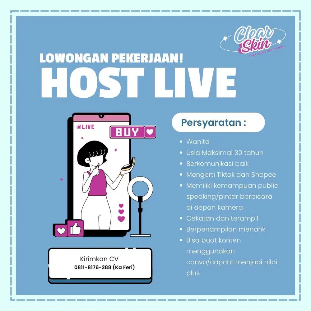Host Live Tiktok dan Shopee