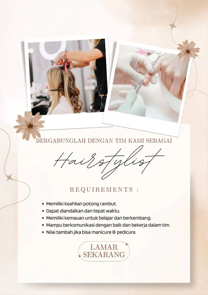 LOWONGAN HAIRSTYLIST SALON (WANITA) - SALEMBA, JAKARTA PUSAT