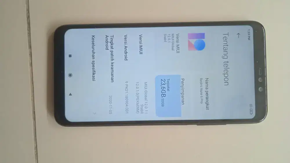 HP redmi note 6 pro bekas