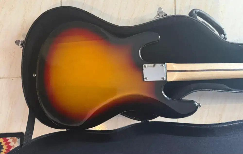 Music Man Stingray Bass Guitar + Hard Case For Sale