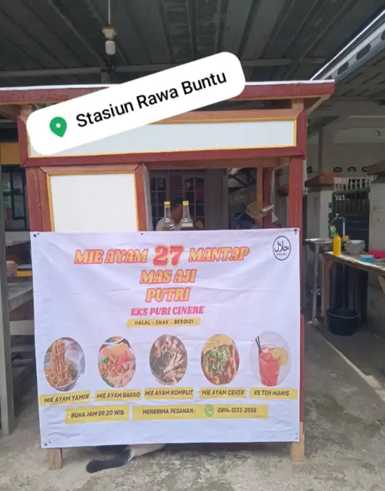 Jual gerobak mie ayam baru 1 bulan pakai
