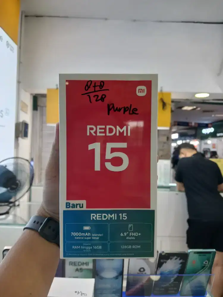 Promo Redmi 15 ram 8+8/128 unit baru baterai 7000mah