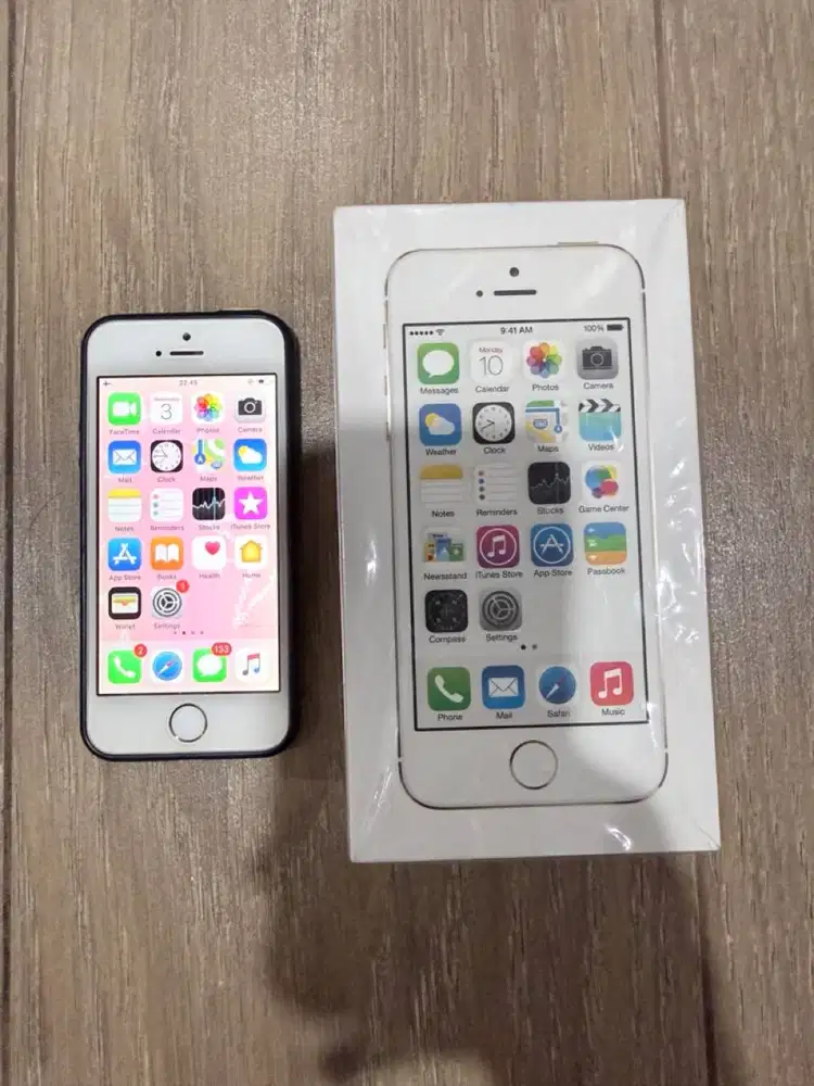 iPhone 5S 32GB Gold Kondisi Normal Lengkap Dengan Box