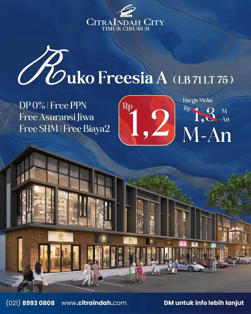 Ruko siap bisnis lokasi stategis hoek di citra indah city