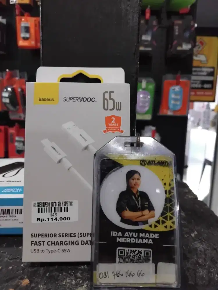 BASEUS SUPERIOR USB TO C 65W 1M SUPERVOOC ATLANTIS DAHSYAT