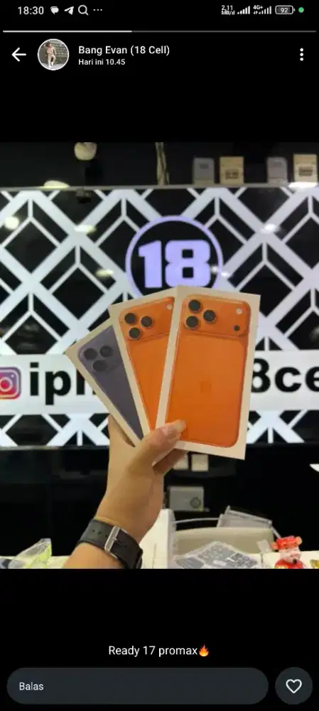Iphone 17 Pro 256 GB, new Ibox, garansi Resmi 1 tahun.