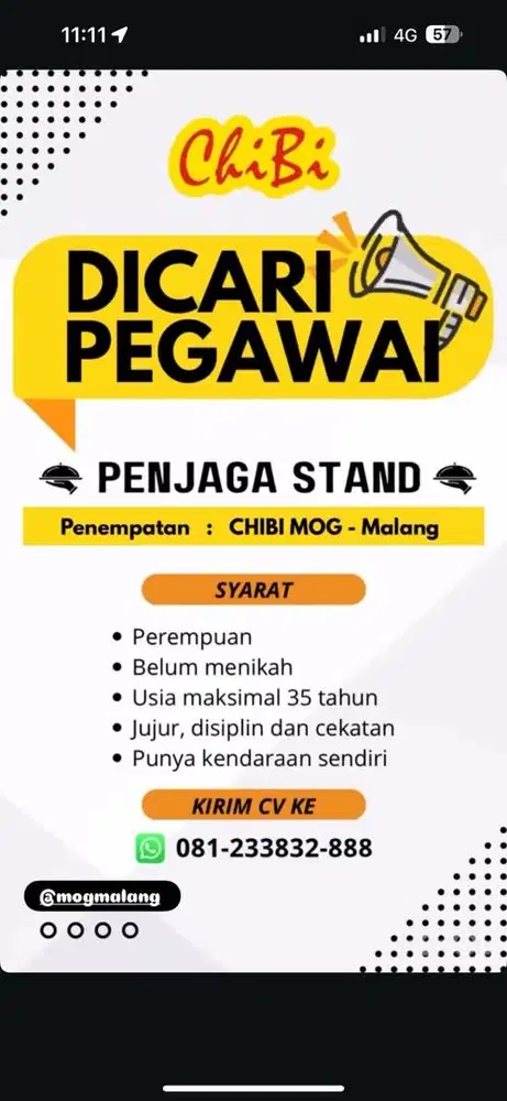 Di cari pegawai cewek