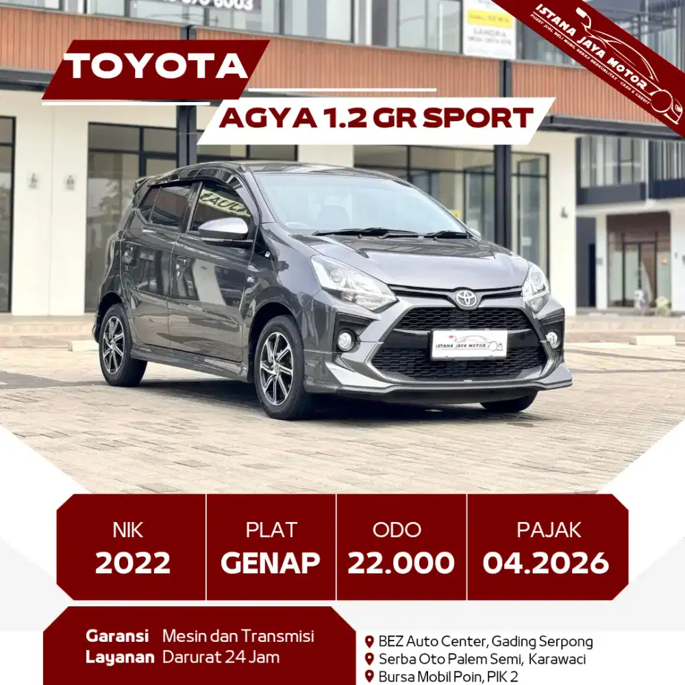 [TDP 8JT] TOYOTA AGYA 1.2 GR SPORT 2022
