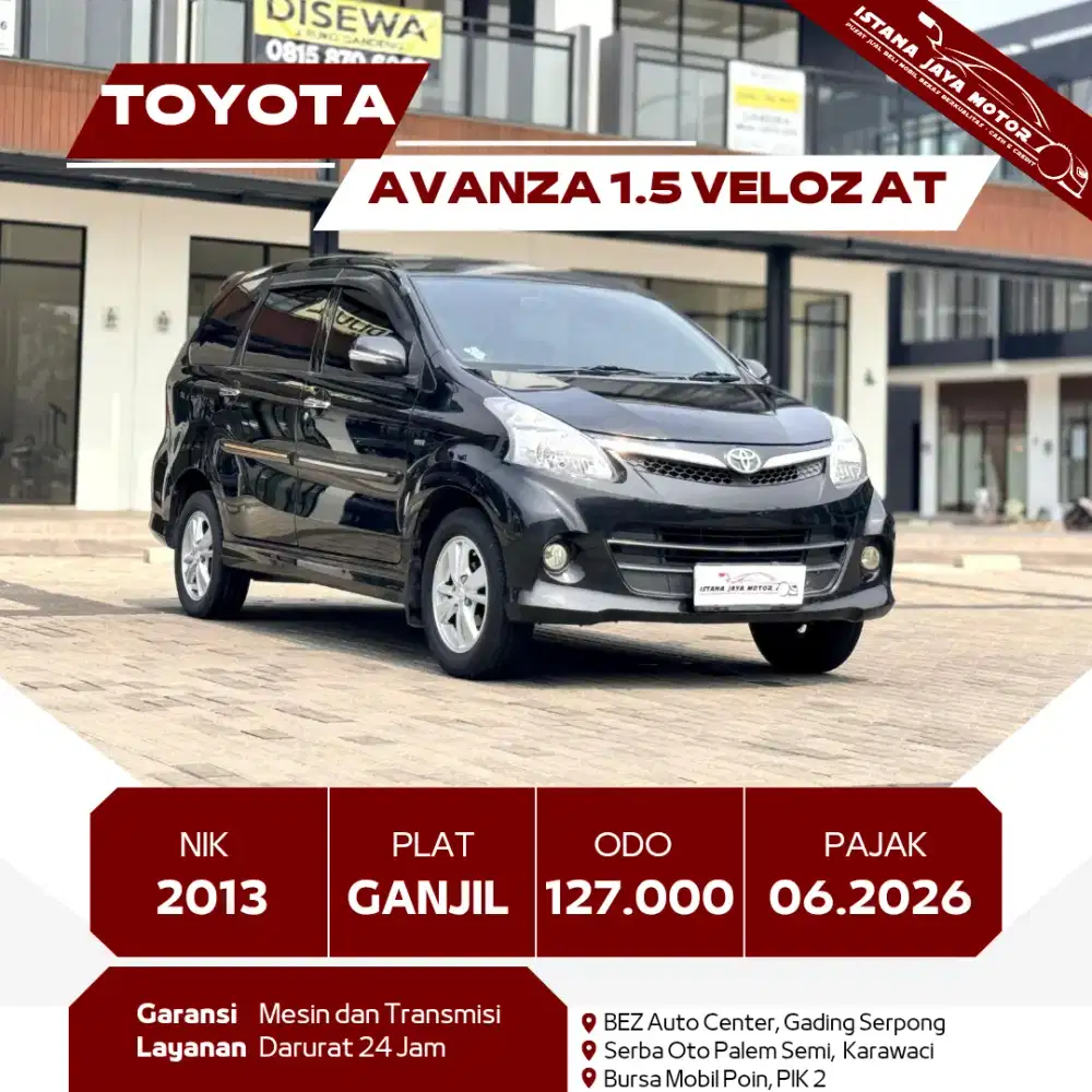 [TDP 8JT] TOYOTA AVANZA 1.5 VELOZ AT 2013