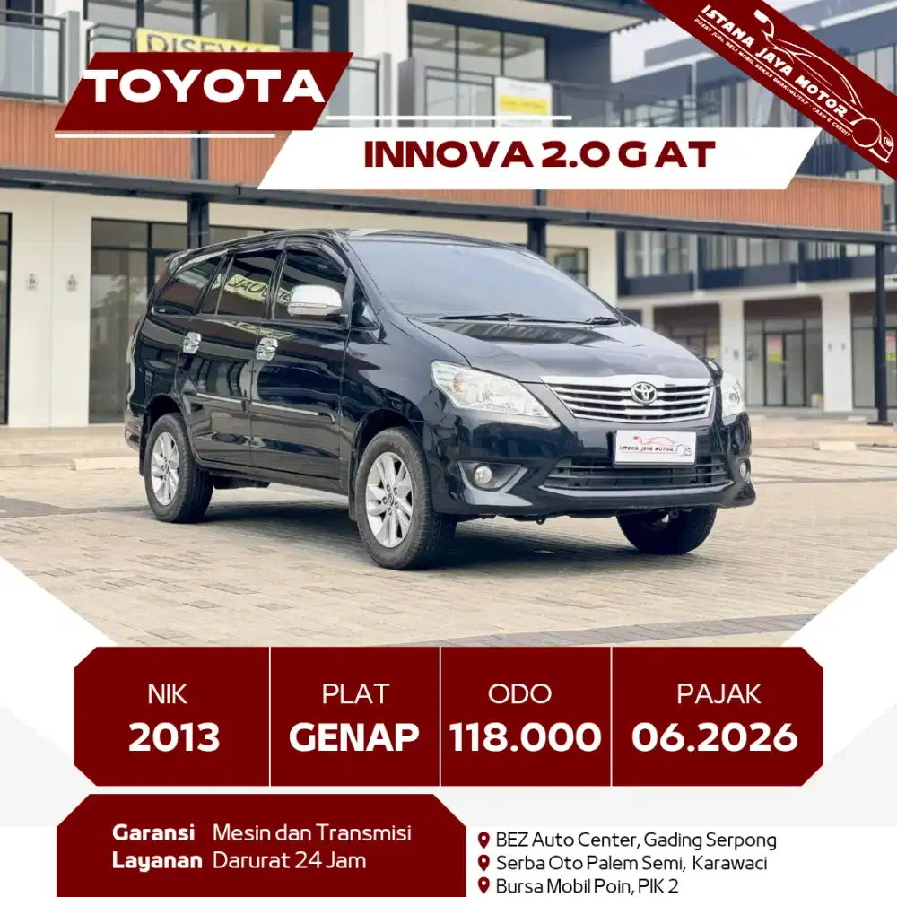 [TDP 10JT] TOYOTA INNOVA 2.0 G AT 2013