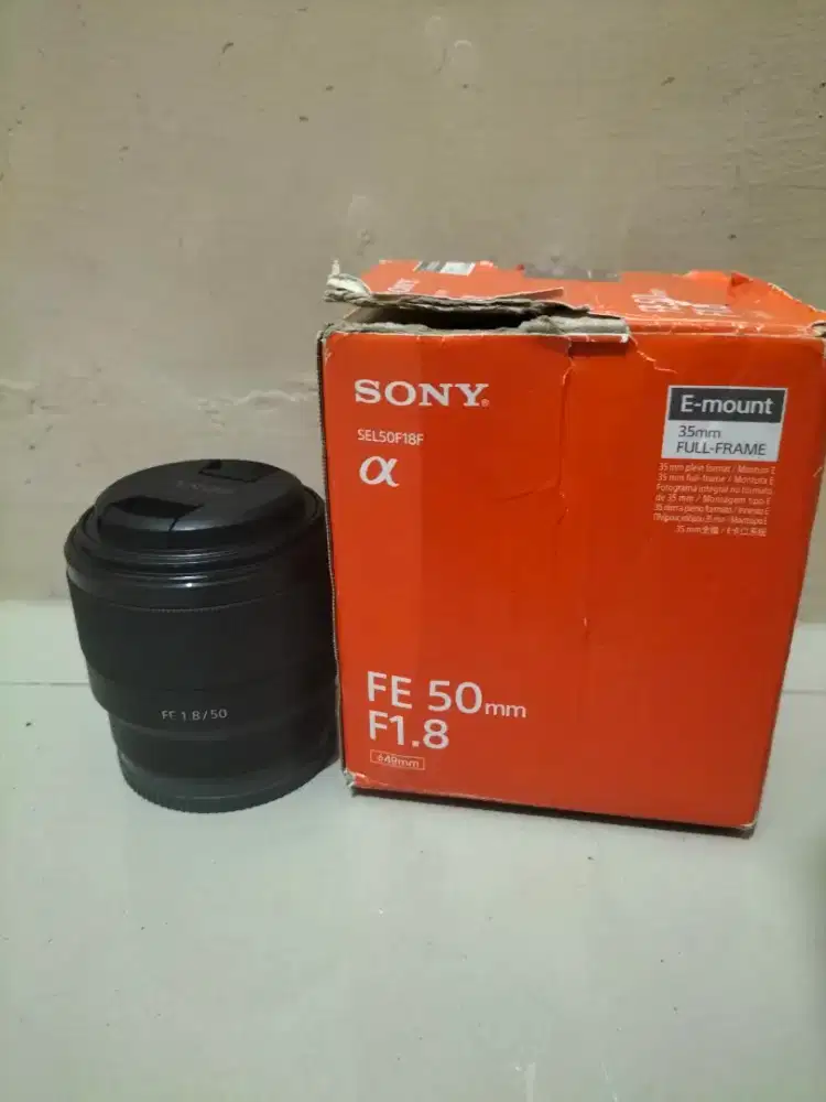 Lensa Fix Sony FE 50mm F1.8 Box Mulus