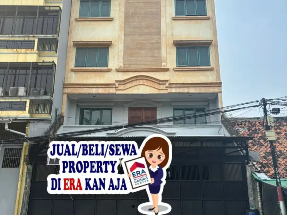 Disewakan Ruko Gandeng 5 Lantai Strategis di Pinangsia Jakarta Barat