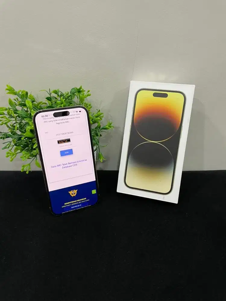IPhone 14 Pro 256GB Dual On Gold mulus Fullset BH 83% 3Utool 98 Cukai