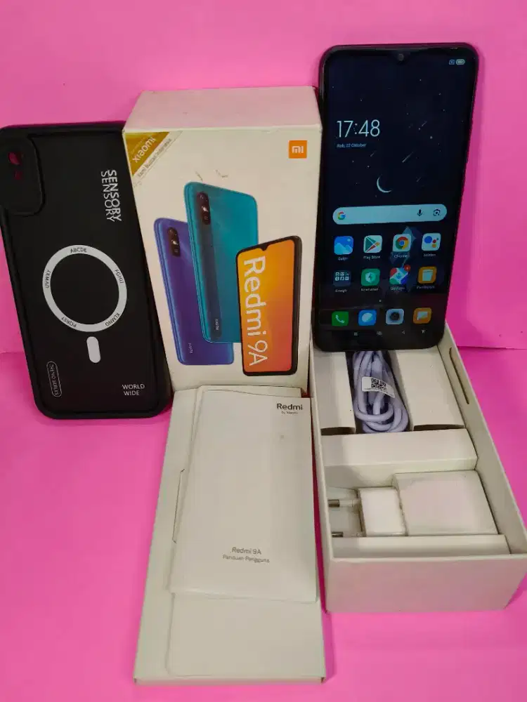 Redmi 9A Ram 3/32 4G LTE – Segel Mulus, Normal, Softcase & Charger ori