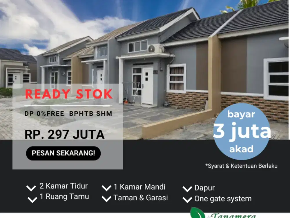 Rumah murah sepatan bayar 3 juta akad siap huni tanamera residence