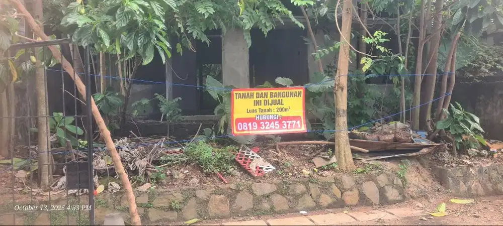 Dijual Tanah dan Bangunan luas tanah 200m2