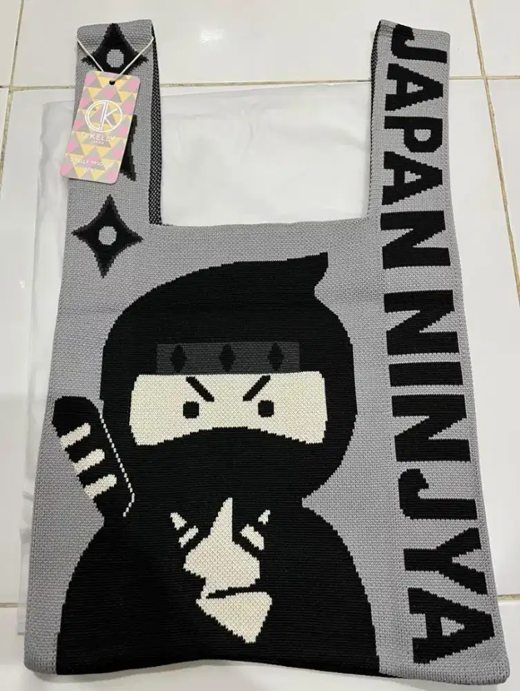 Tas Jinjing Japan Ninja Beli di Jepang New Grey Black