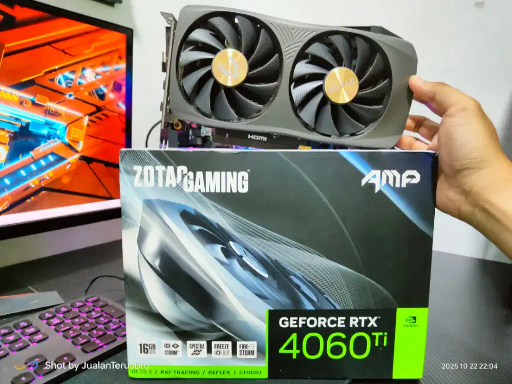 VGA ZOTAC NVIDIA RTX 4060 Ti 16GB GARANSI ON 04-2027