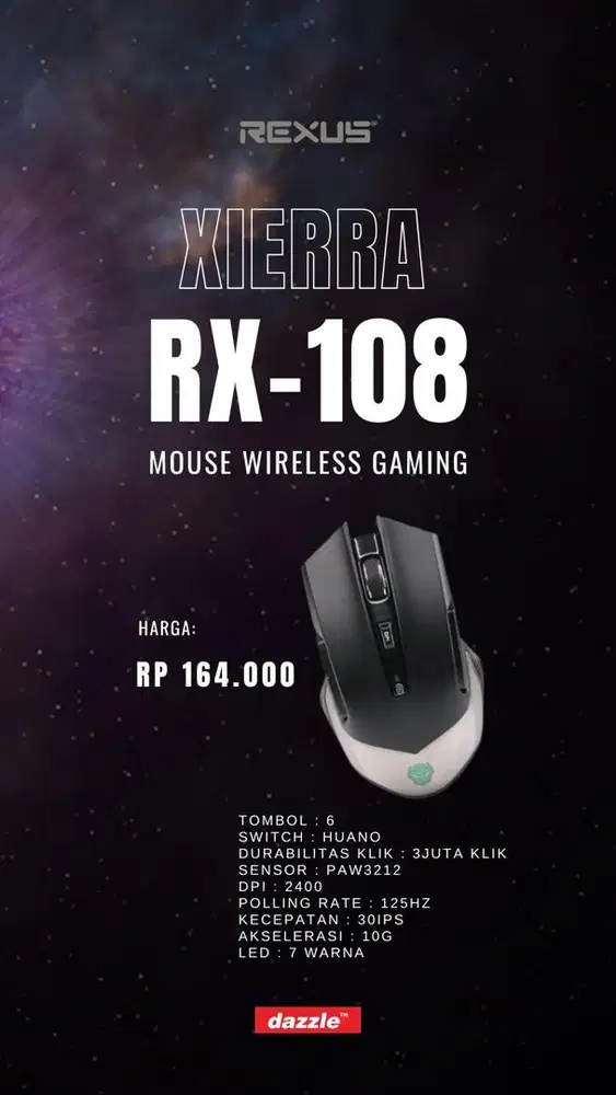 Mouse wireless rexus RX-108