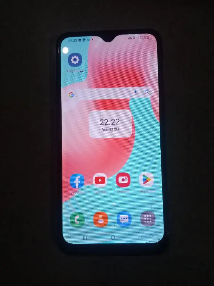 Samsung a01 minus layar garis