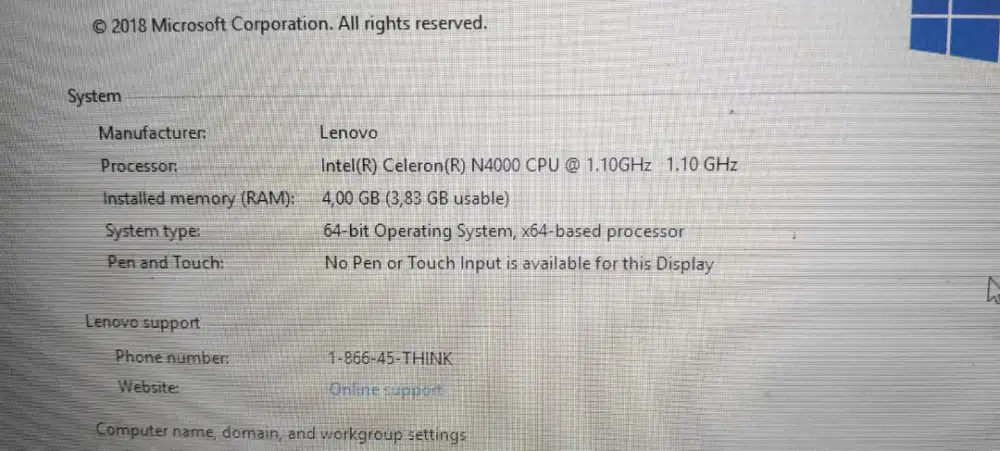 Mainboard Laptop Lenovo 330 Celeron N4000