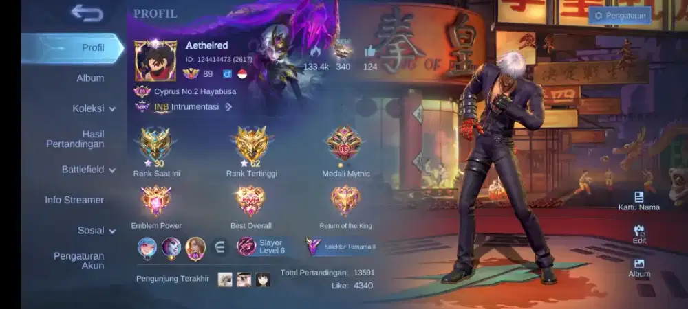 AKUN ML SKIN KOF GUSION