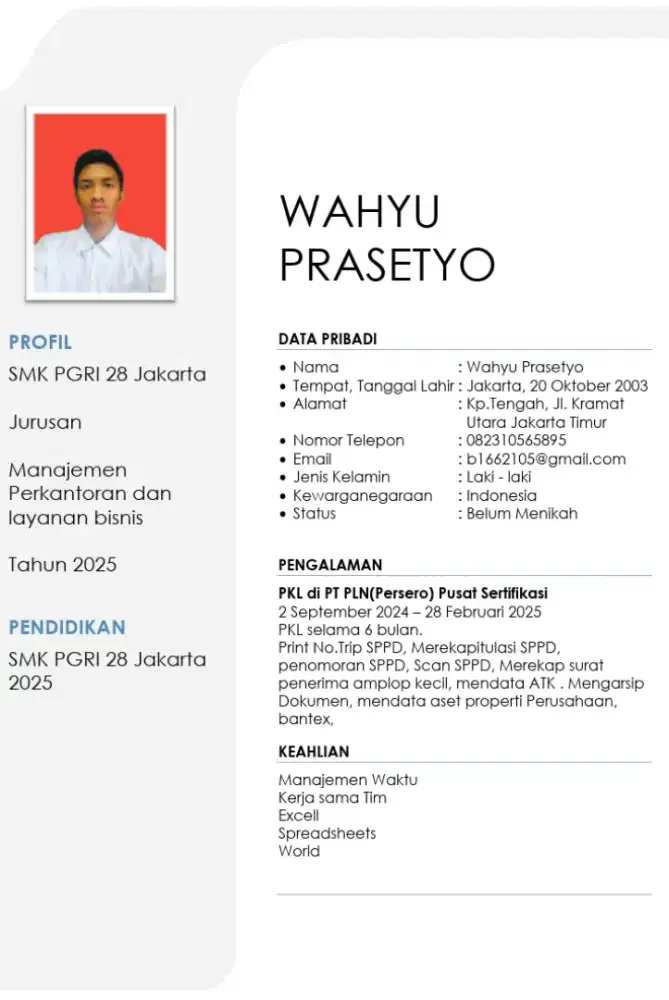 Cari pengalaman kerja baru.