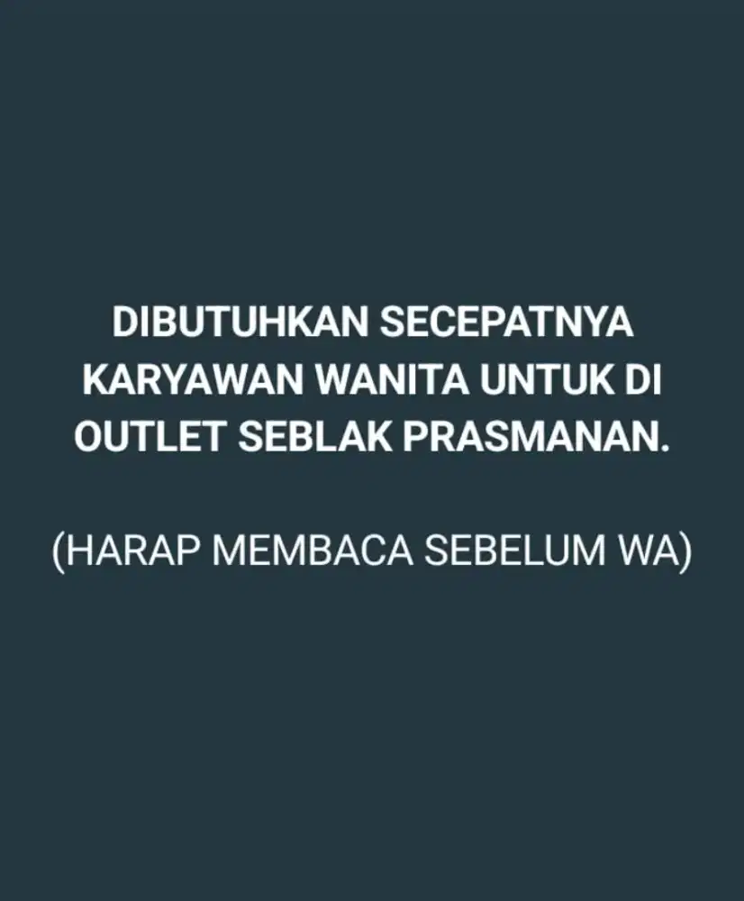 Lowongan Pekerjaan