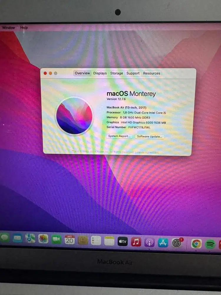 MacBook Air ( 13 inch , 2017)