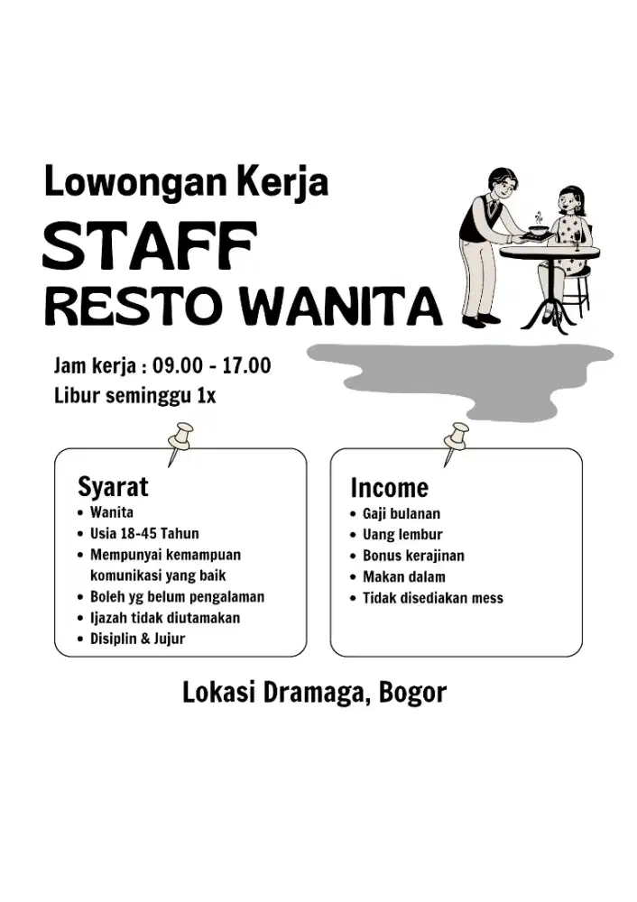 Lowongan Kerja Karyawan Catering Bogor (Wanita)