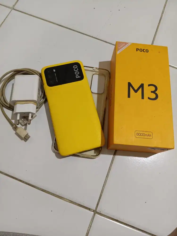 Poco m3 ram 6+2/128 Snapdragon batre 6000 fullset dus & casan ori