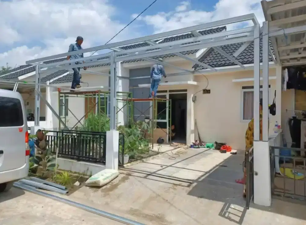 KANOPI BAJA RINGAN TERAS TERPASANG SOLUSI TERAS AMAN DAN NYAMAN!!
