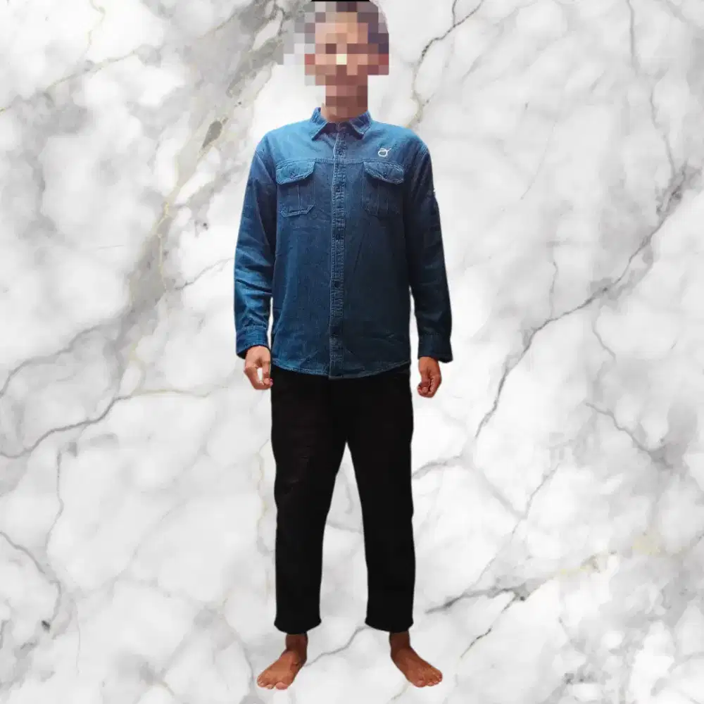 Kemeja stylish Pria size M dewasa dapat bonus