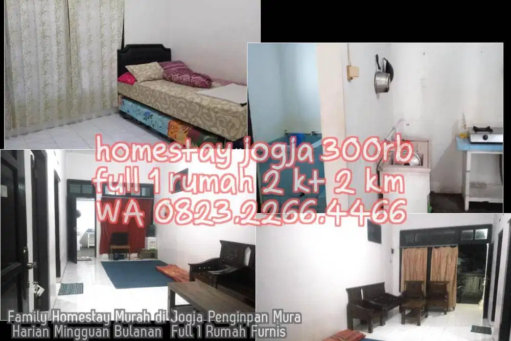 Family Homestay Murah di Jogja Penginpan Mura Harian Mingguan Bulanan