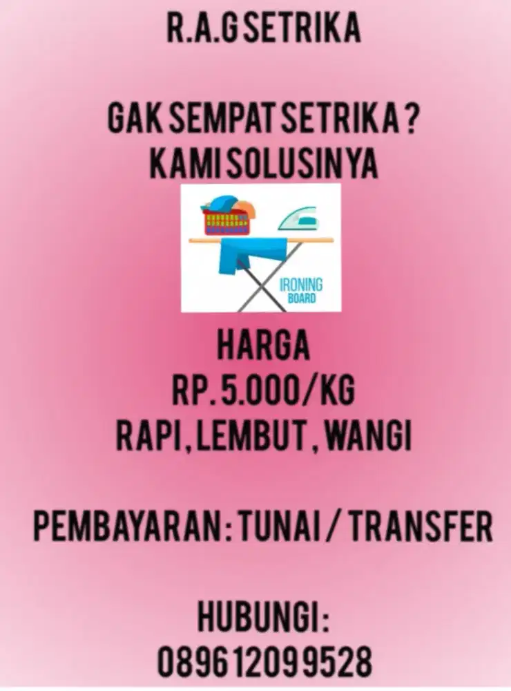 Terima jasa gosok baju