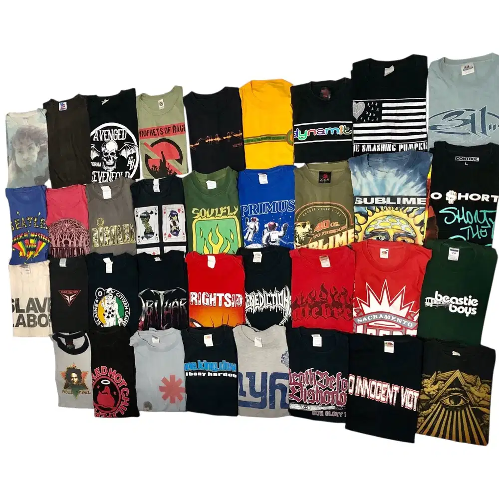 JUAL KAOS BAND ORIGINAL BAND TEES TSHIRT BAND KAOS  BEKAS KAOS SECOND