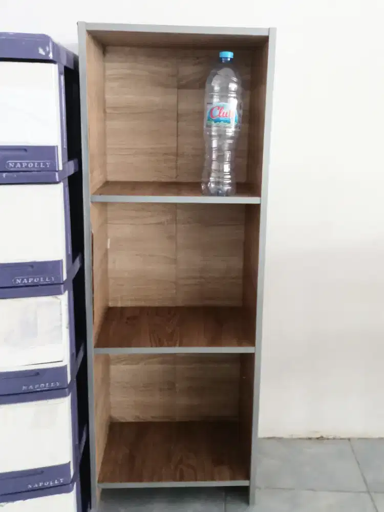 JUAL RAK BUKU KAYU 3 SUSUN
