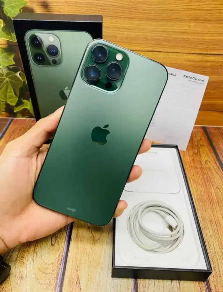 Iphone 13 Pro Max 128gb Green IBOX Mulus Normal Malang Batu