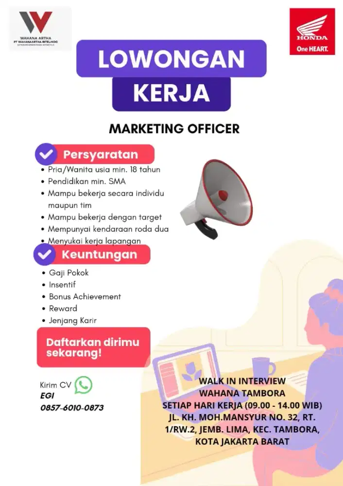 SALES MARKETING MOTOR HONDA