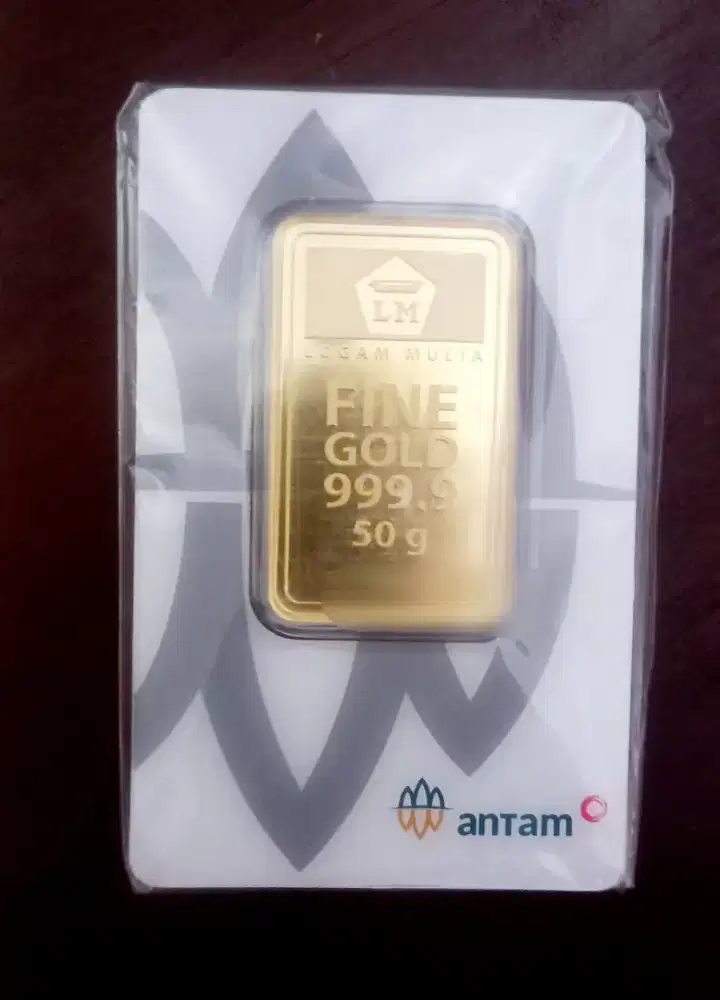 Jual logam mulia antam 50 gram certieye